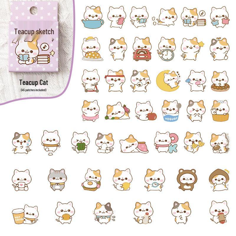 Children's Cartoon Self-Adhesive Letter Stickers: DIY Journal & Phone Case Decoration