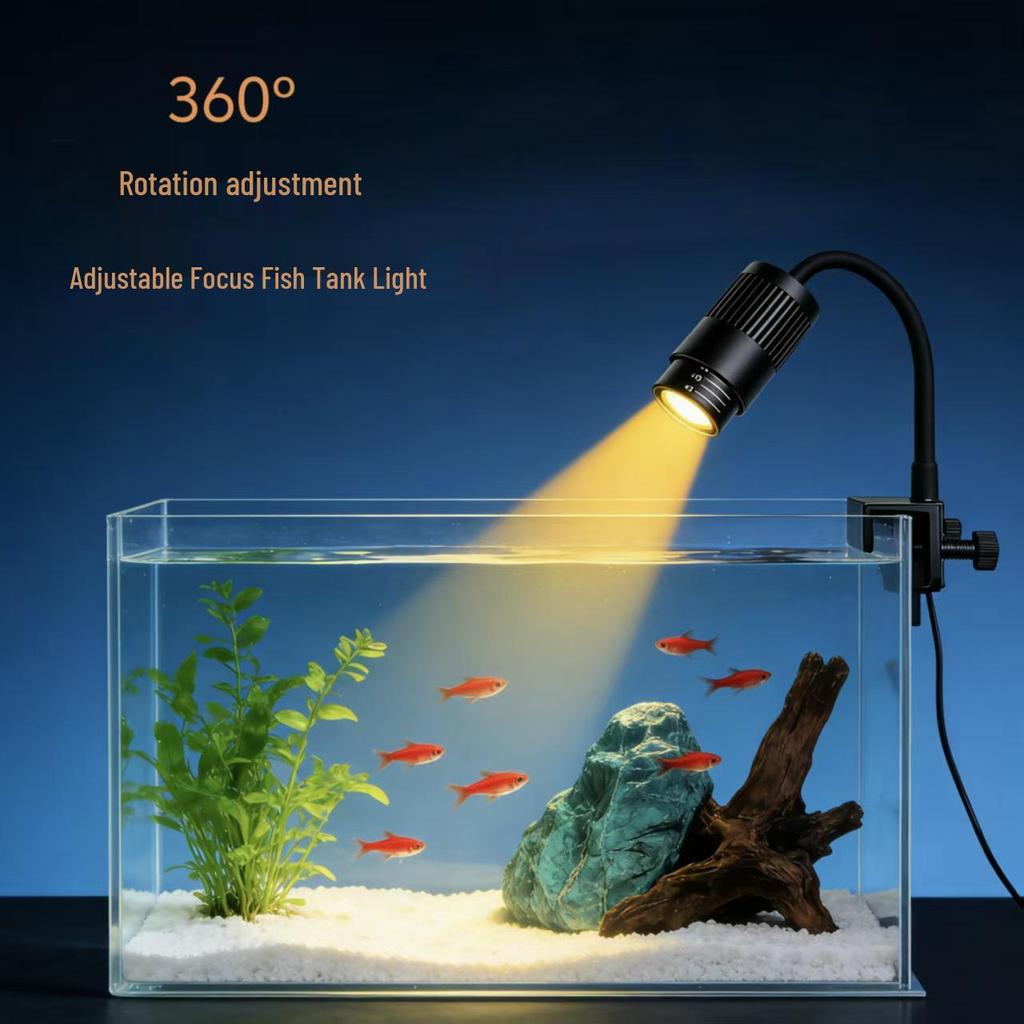 Full Spectrum LED Clip Light for South American Aquariums: Super Bright Spotlight for Aquatic Plant Landscaping