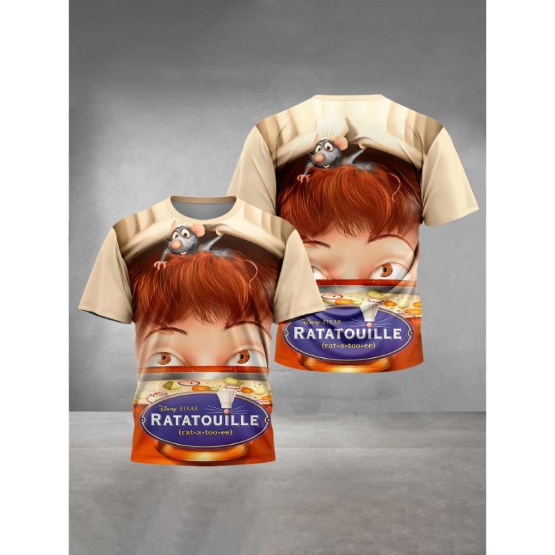 Summer Round Neck Cartoon Hotel Transylvania Pattern 3D Printed Top Fashionable Casual Short Sleeved Children's Boy T-shirts