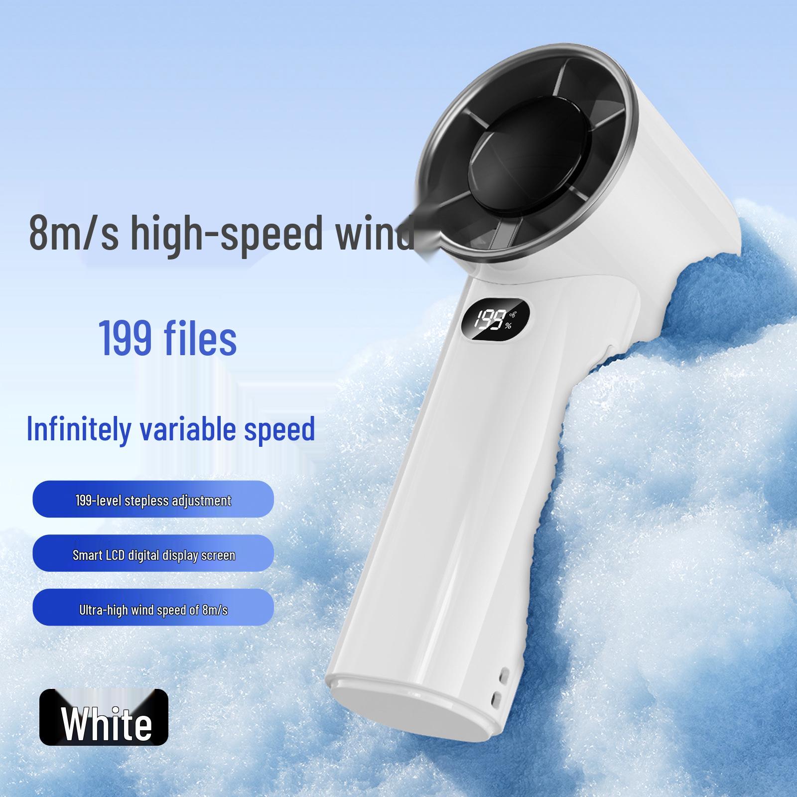 High-Speed Turbo Mini Portable USB Rechargeable Fan - Premium Quality, Compact Handheld Design 52x54x147 mm