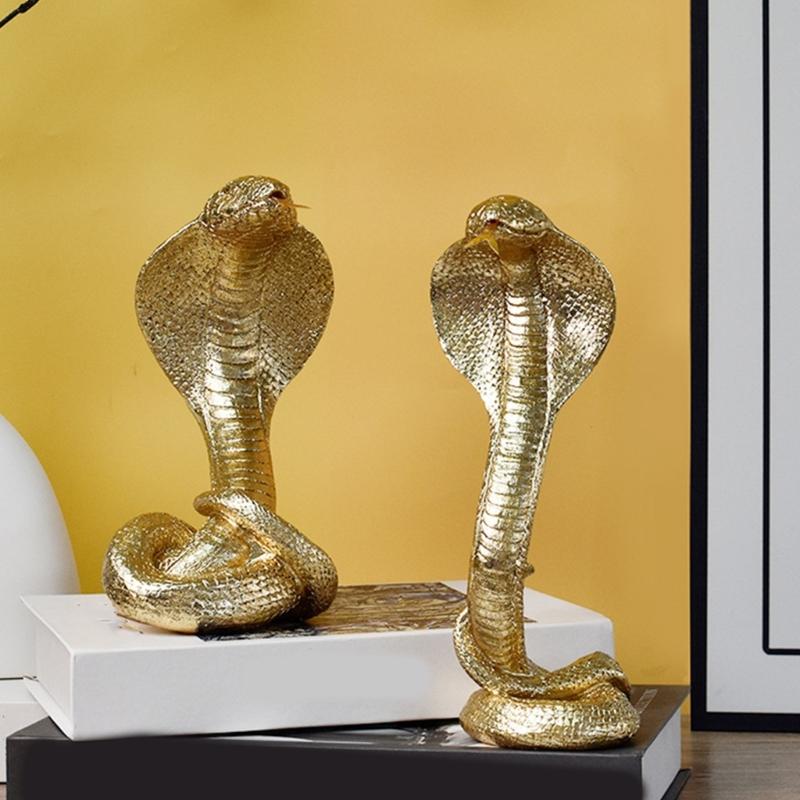 Pryskyřičné sošky kobry Figurky Retro soška hada Figurky Sošky Stolní středové dekorace Domácí dekorace Sběratelské předměty