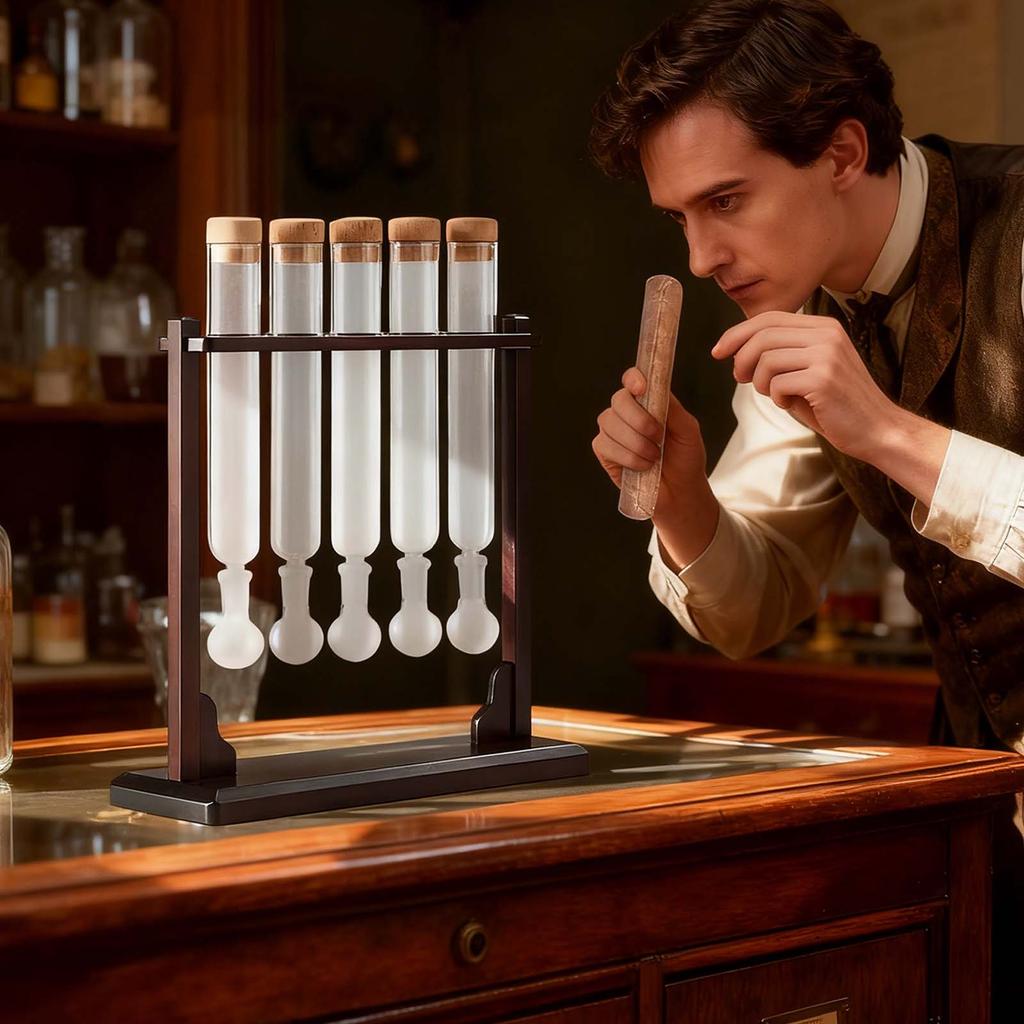 Ein Set aus Plus einem Holzrahmen-Infuser-Luftbefeuchter