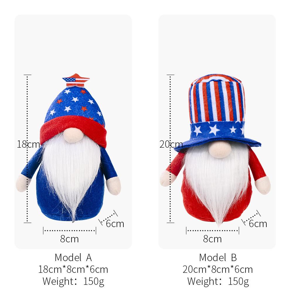 Kreative Puppe zum amerikanischen Unabhängigkeitstag mit einzigartigem Hut, perfekt für die Heimdekoration