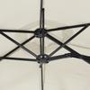 Double Sun Umbrella with LED Lights Sand White 316 X 145 Cm