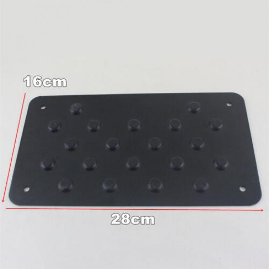 Universal Car Floor Mat Aluminum Foot Heel Carpet Pedal Scuff Plate Nonslip 2mm