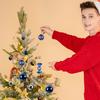 Weihnachtskugel-Schmuck 44 Stück Weihnachtsbaum-Dekoration Feiertags-Anhänger Für Schaufenster Wohnzimmer Zuhause Foto