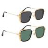 Dervin Unisex Square Sunglasses Multicolor Frame Multicolor Lens (Medium) - Pack Of 2, Non Polarization