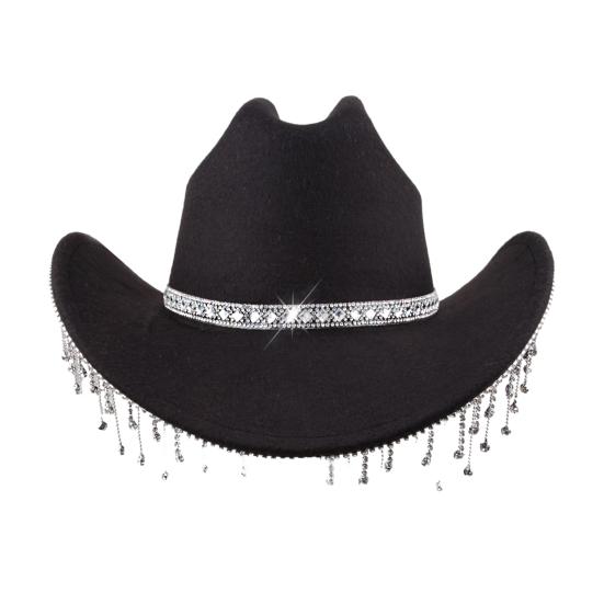 Bridal Cowgirl Hat for Women Rhinestone Cowboy Hat Unique Halloween Costume for Bachelorette Party Birthday Concerts