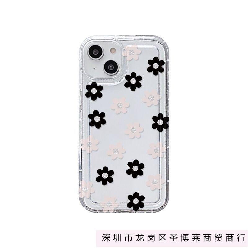 Fresh Flower Apple 15 Mobile Phone Case Iphone14promax Transparent Soft Rubber 13/12/11 All-inclusive Anti-drop XR