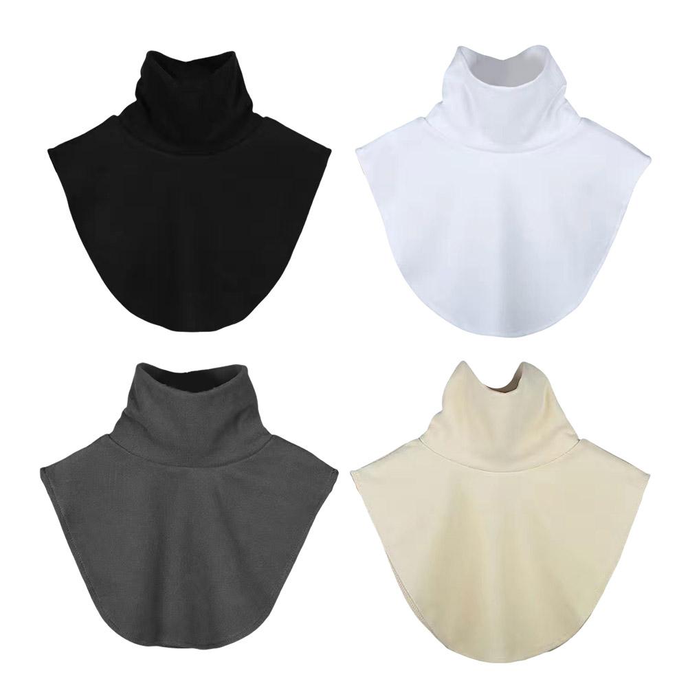 Women Simple Solid Color False Fake Collar Turtleneck Fake Autumn Apparel False Accessories Col P9V5