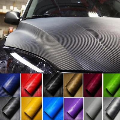 3D uhlíkové vlákno samolepky na auto, rolka, fólia, DIY auto, motocykel, styling, dekorácia, vinylová farebná nálepka, kryt na notebook, koža, telefón