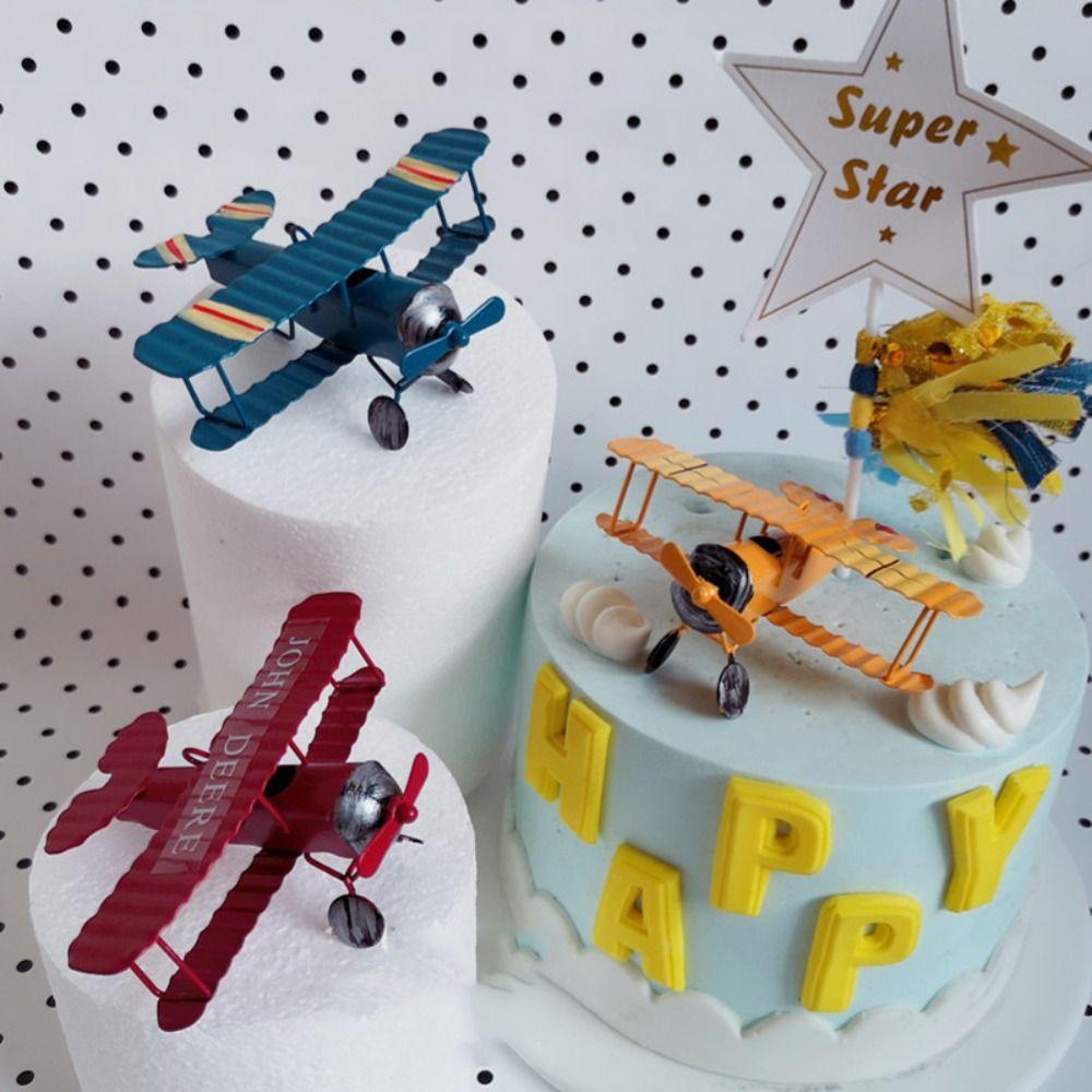 Iron Art Aircraft Figurines Can be Hung Metal Crafts Creative Desktop Props  Shop Window Display