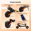 W12 Elektroroller 1500W*2 Doppelmotor 25Ah Akku 11'' Offroad-Reifen Doppelscheibenbremse Doppelfederung Geschwindigkeit 25KM/H Elektroroller
