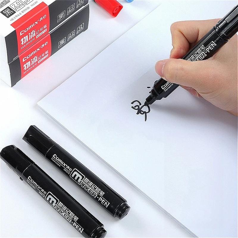 12pcs Marker Pens Waterproof Marker Pens 2mm Fine Black Marker Pens for Marking and Notation Paint Markers Art Supplies Tools