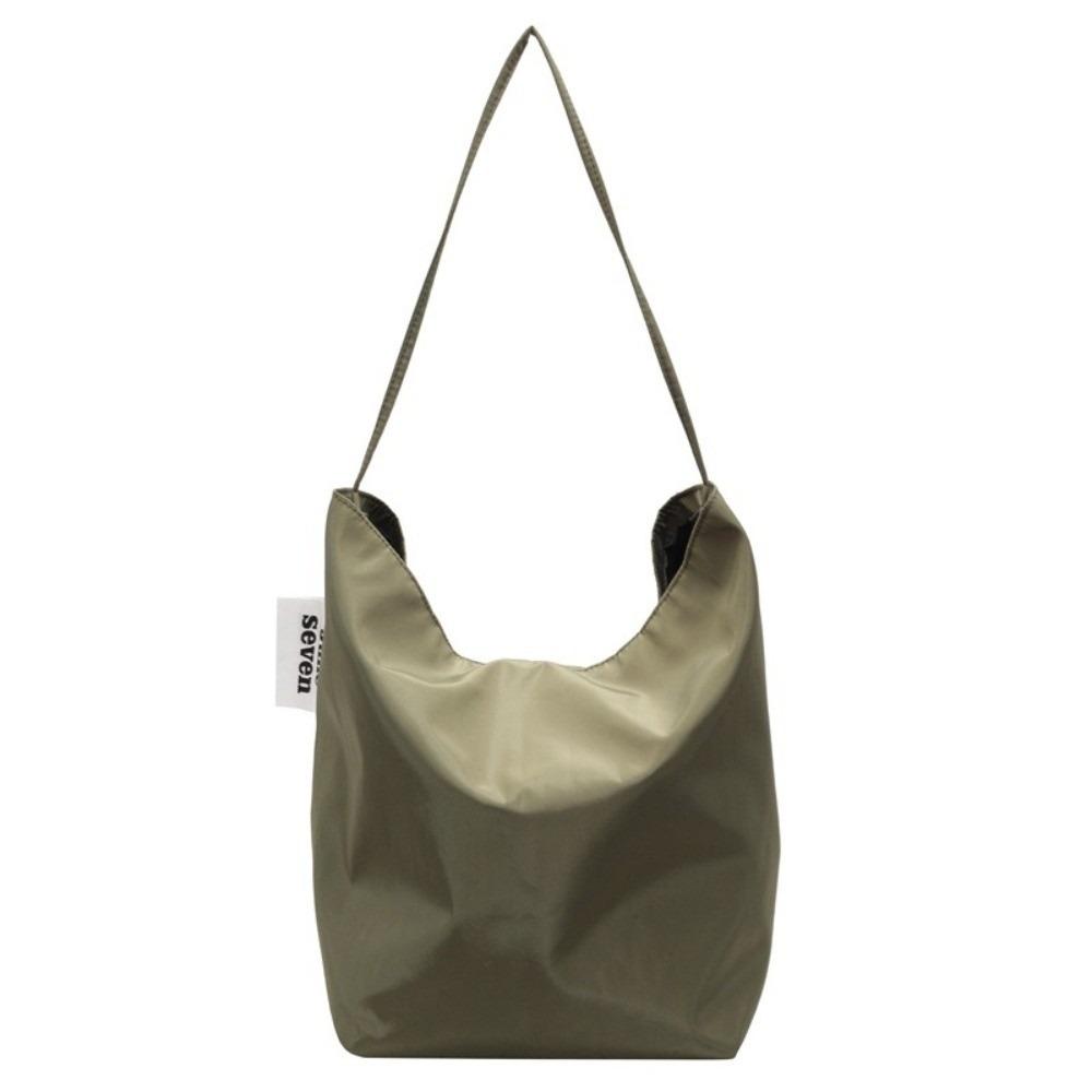 

Большая вместительная холщовая сумка через плечо Универсальная сумка-ведро Классическая Минималистичная женская сумка Ручная сумка для покупок зелёный