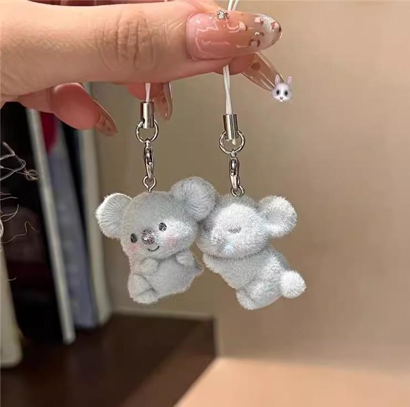 Cartoon Plush Koala Koala Keychains in Various Poses Koala Phone Accessory Backpack Chain Bag Charm