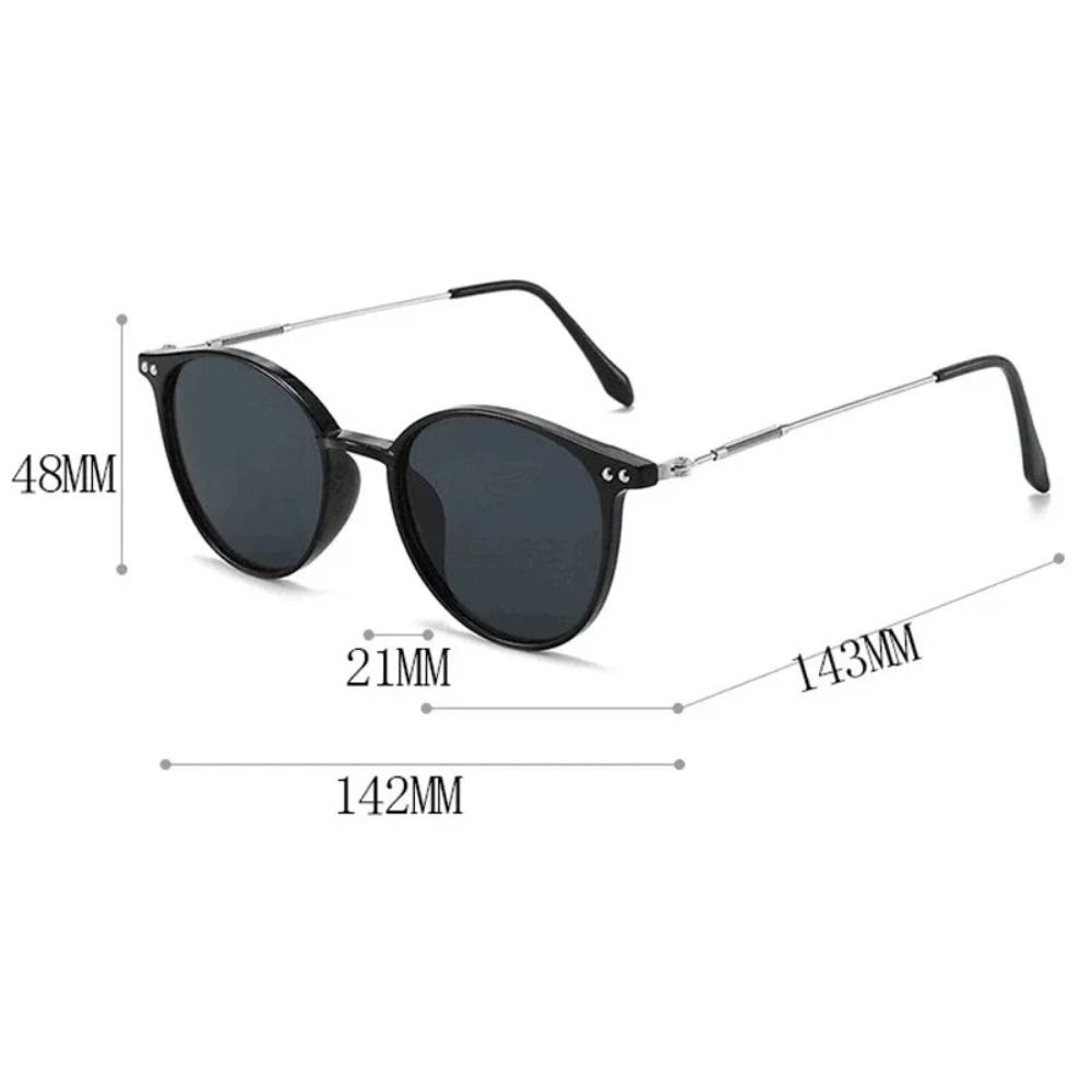 Vintage Metal Frame Sun Glasses UV Protection Retro Shades Streetwear Accessories  for Women Men