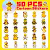 50 Various Cute Stickers for Little Yellow Duck Cartoon New Products Internet Celebrity Little Yellow Duck Animal Graffiti Stickers
