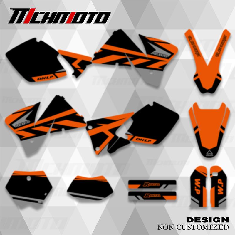 MCHMFG for KTM EXC 1998 1999 2000 125 200 250 300 380 Graphics Kit Decal Sticker Number Name Backgrounds