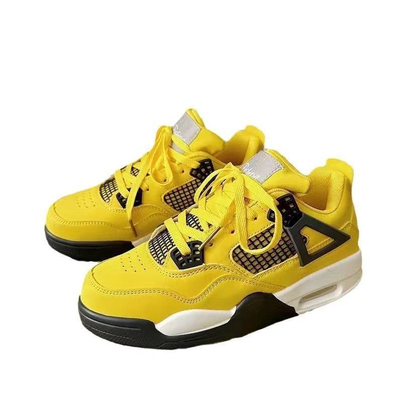 Women's Air Cushion Sneakers Retro Basketball Style Casual Walking Shoes For Daily Wear