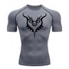 Men's Gym Workout Fitness Summer Compression Shirts Comfortable Quick-Drying Rash Guard Fashion Short Sleeve Athletic Tshirt Tees Tops
