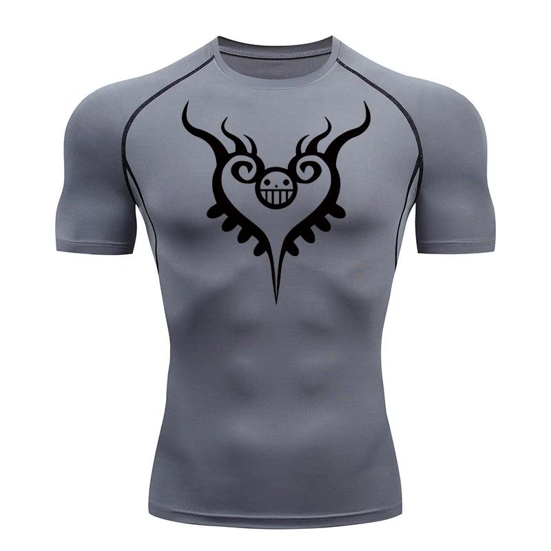 Men's Gym Workout Fitness Summer Compression Shirts Comfortable Quick-Drying Rash Guard Fashion Short Sleeve Athletic Tshirt Tees Tops
