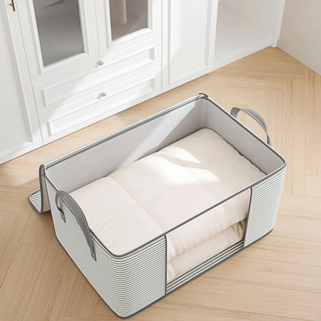 1PC omforter Storage Bag - Folding Organizer Bag for Comforters, Pillows, Mothproof Space Saver, Large Collapsible Organizers