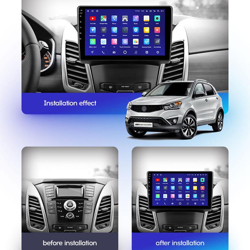 Android Large Screen Navigator for SsangYong Korando 2013-2017 Cars