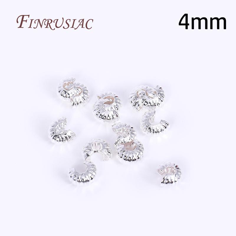 50Pcs/Lot 18K Gold Plated Open Crimp Beads,Round Covers Crimp End Beads,Stopper Beads For DIY Jewelry Making Accessories