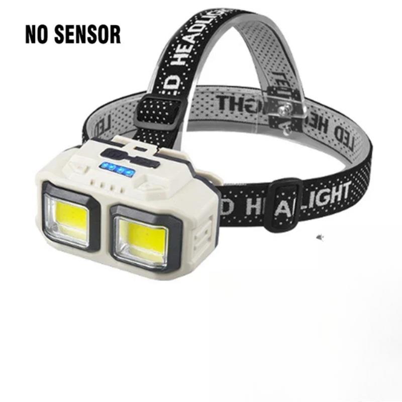 

Потужний світлодіодний налобний ліхтар 4 режими освітлення USB акумуляторний налобний ліхтарик для вулиці надяскравий для кемпінгу риболовлі надзвичайний налобний ліхтар no sensor style-1000LM