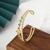 Fashionable and Luxurious Double-layer Hand-decorated Stone Four-leaf Clover Bracelet