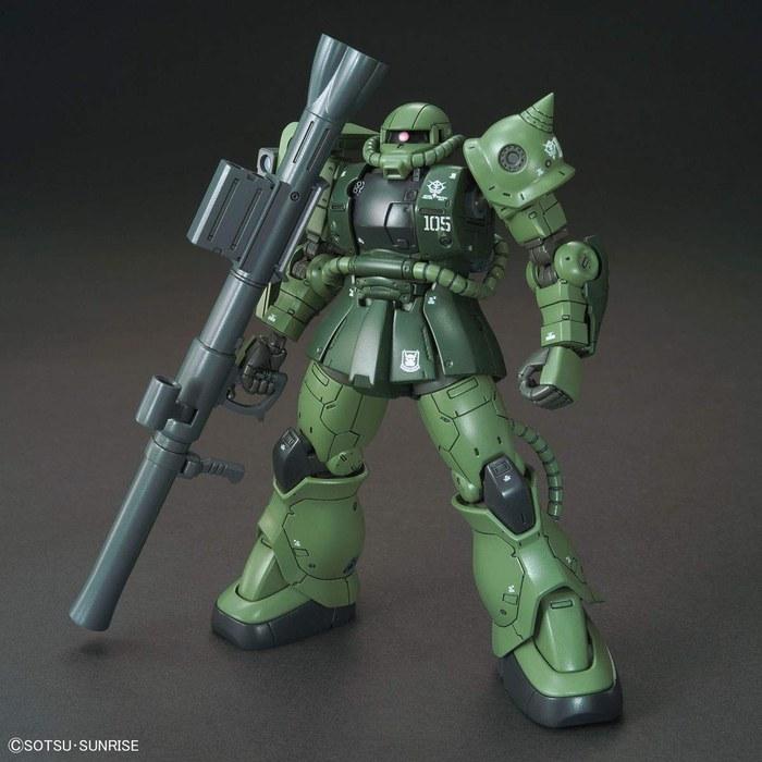 Bandai SPIRITS HG Mobile Suit Gundam THE ORIGIN Zaku II C-6/R6 1/144 Scale Model Kit (Green, Black) X 1