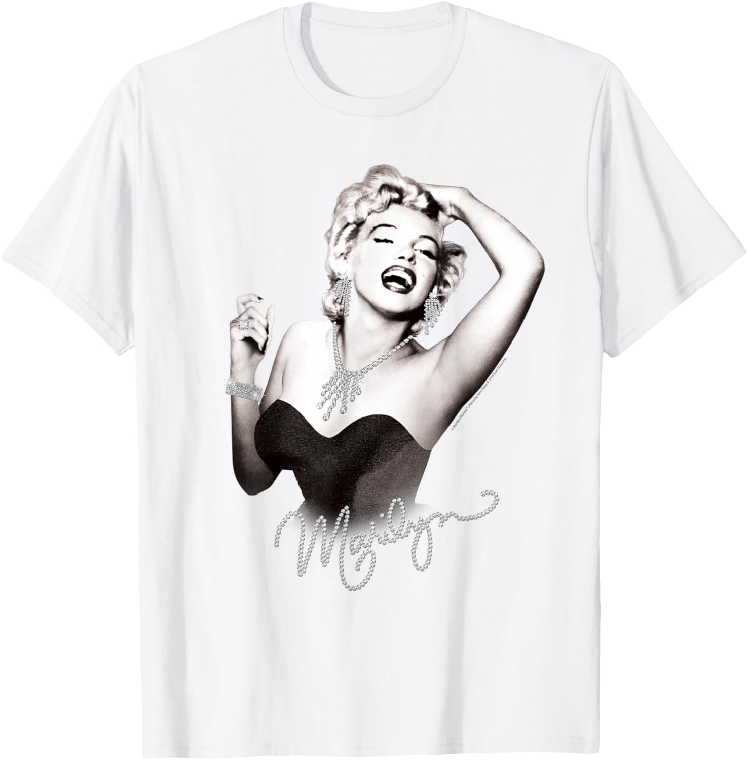 Marilyn Monroe Black and White Glam T-Shirt S разноцветный