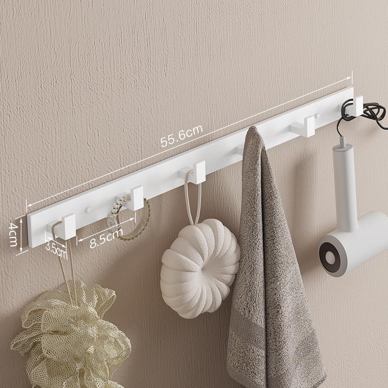 Space-Saving Aluminum Door & Wall Hook for Coats and Hats