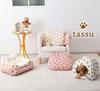 Dome-shaped pet bed with ears, bear waffle design, 168-6169A1