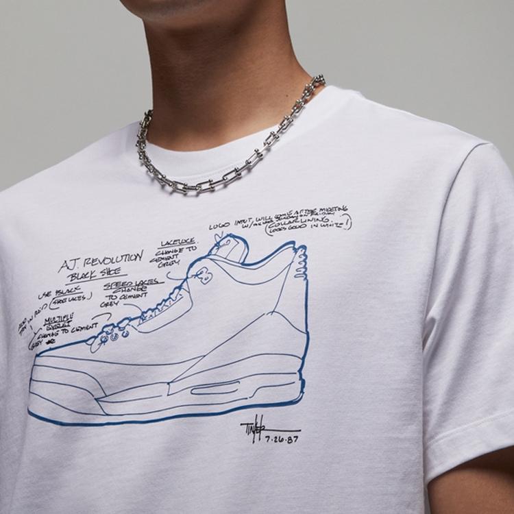 New JORDAN T Shirts Men White FN3715-100