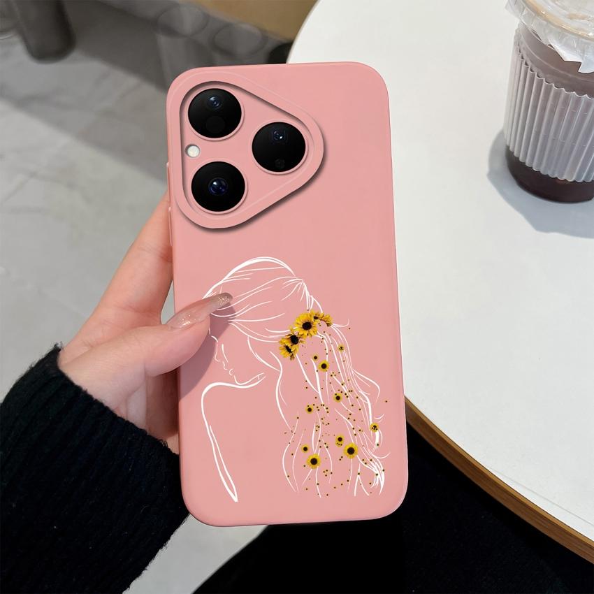 For Huawei Nova Y61 Y70 Y72 Y90 4E 5T 6 7 8 9 SE Pura 80 Pro Phone Case Cool Girls Pattern Screen Protector Anti Slip Shell For Huawei Silicone Casing
