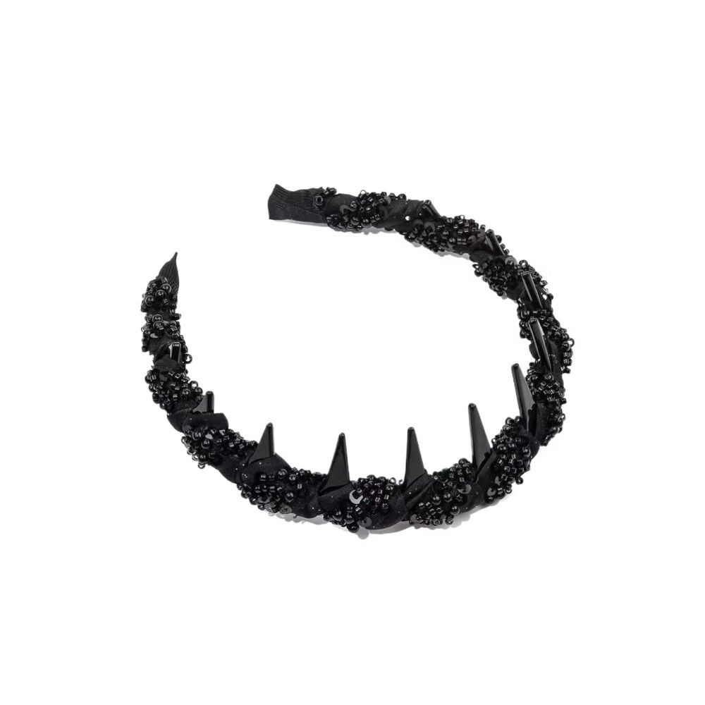Toothed High Cranial Top Headband Fluffy Face Wash Hairband Light Luxury Non-slip Hair Hoop  Travel
