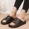 Fashion Women's New Summer Flat Sole Hollow Peep Toe Slippers Thick Sole Non Slip Home Slippers Bathroom Slippers Outdoor Beach Slipper