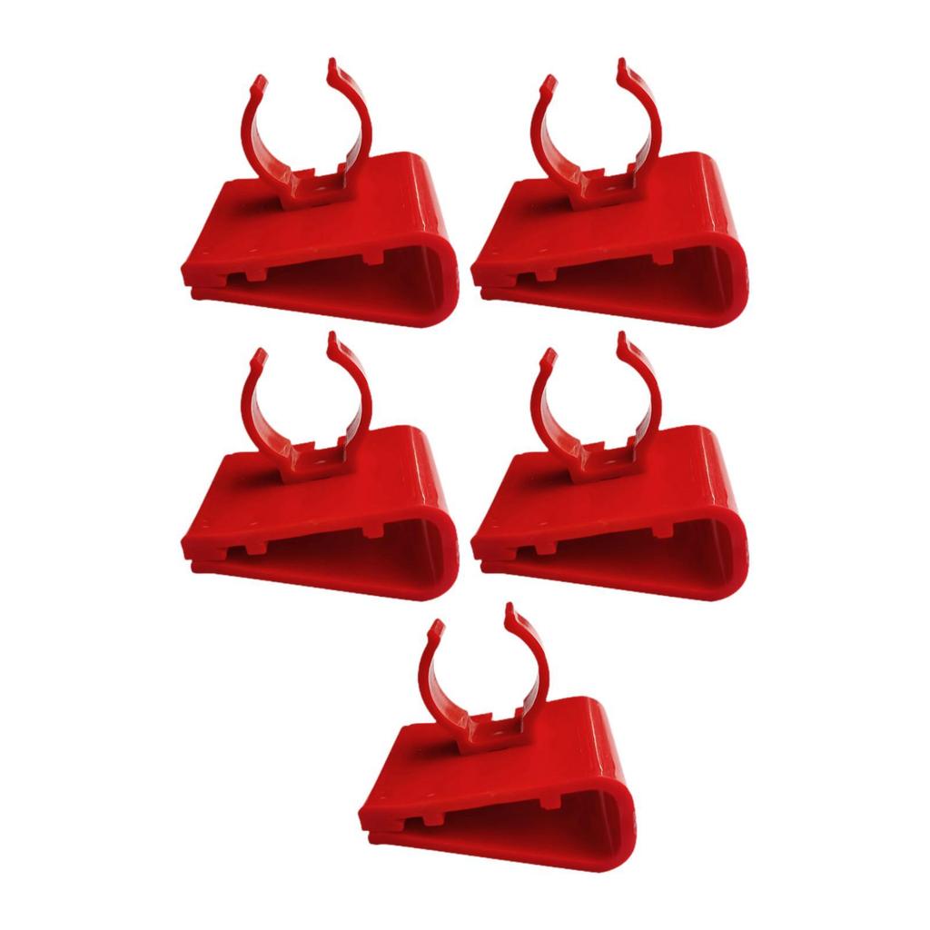 5x Fish Tank Tubing Holders,Aquarium Tool,Red Water Pipe Fixing Clamps,Soft Tube Fixture Holders,Fish Tank Water Pipe Clamps