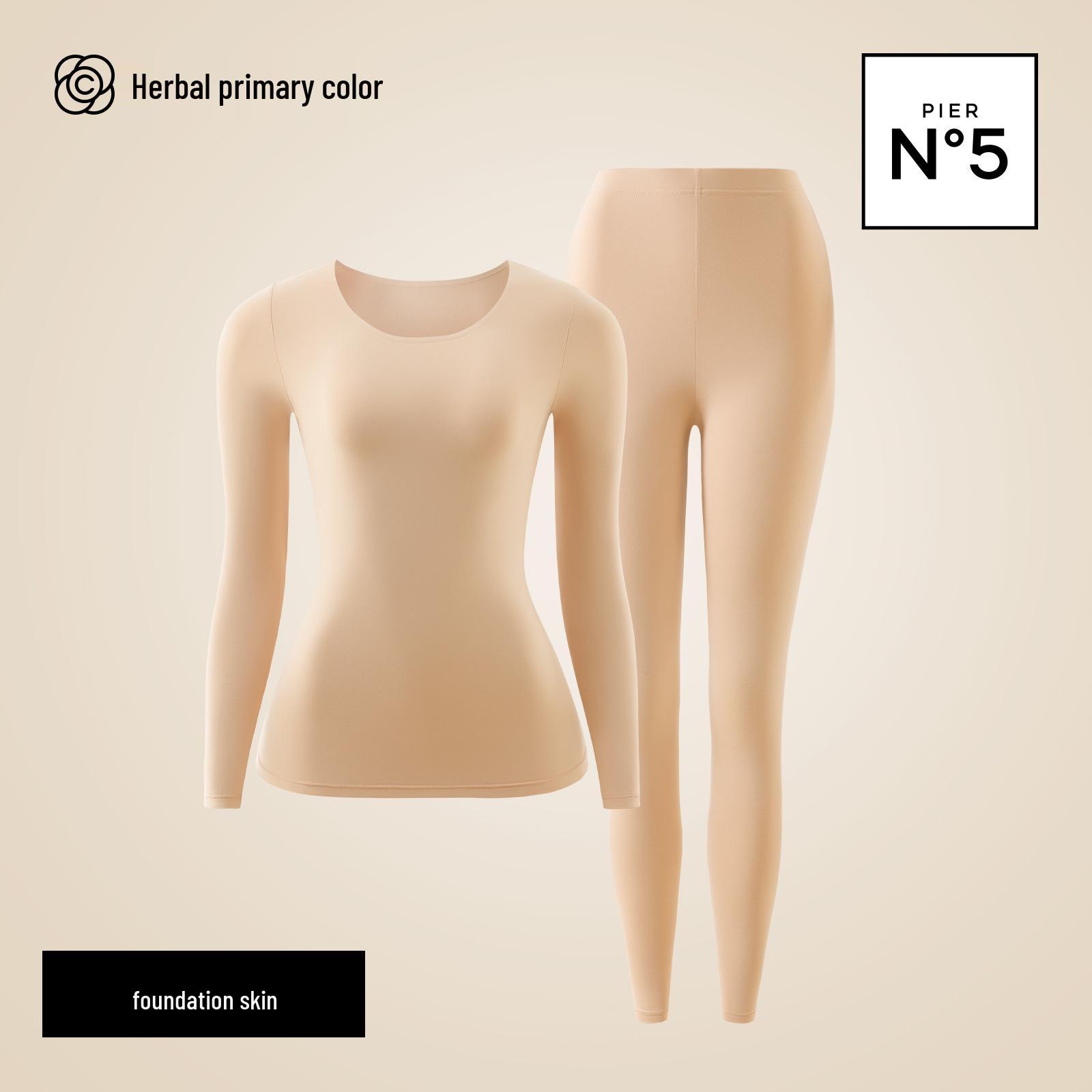 

Women s 2025 Autumn/Winter Plus Velvet Warm Underwear Set Free Size [90-130 lbs]