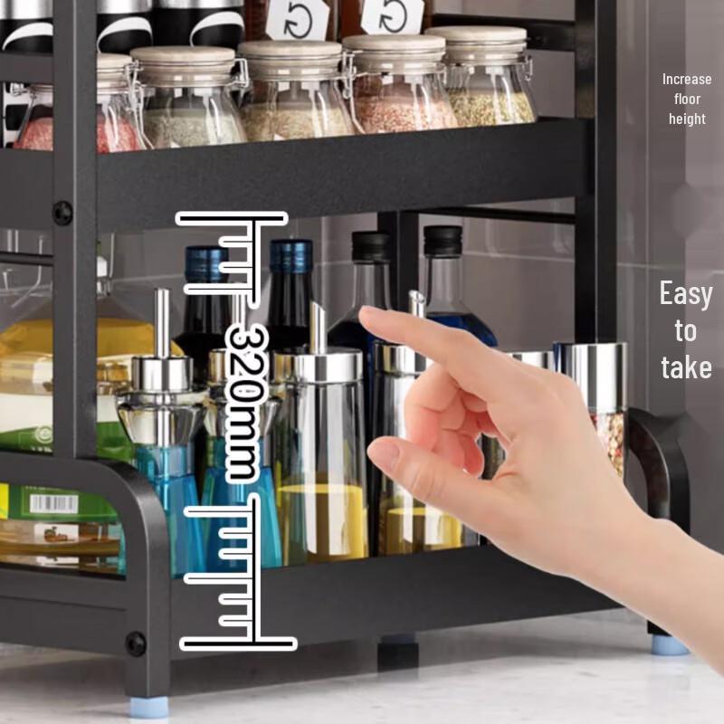 Yunshuang 3-Tier Kitchen Countertop Corner Spice Rack