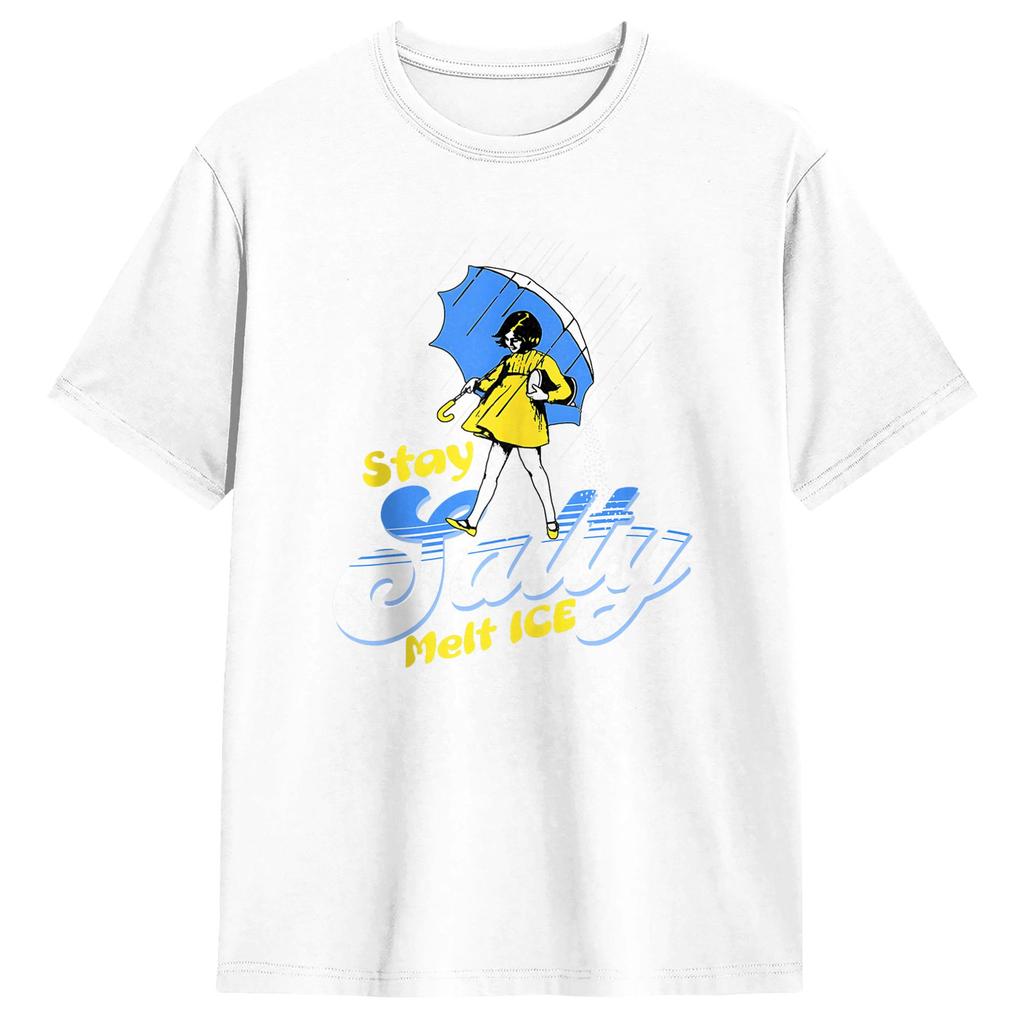 Be Salty Melt ICE Funny Sarcastic Political Humor Cotton T Shirt For Unisex Summer Y2K Retro T Shirts Novelty Tee Shirt Casual Tops