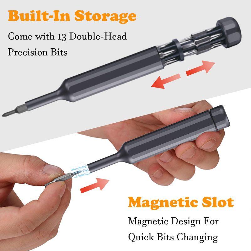 27-in-1 Mini Precision Screwdriver Set Magnetic Repair Tool Kit for Electronics Phone Laptop Watch 