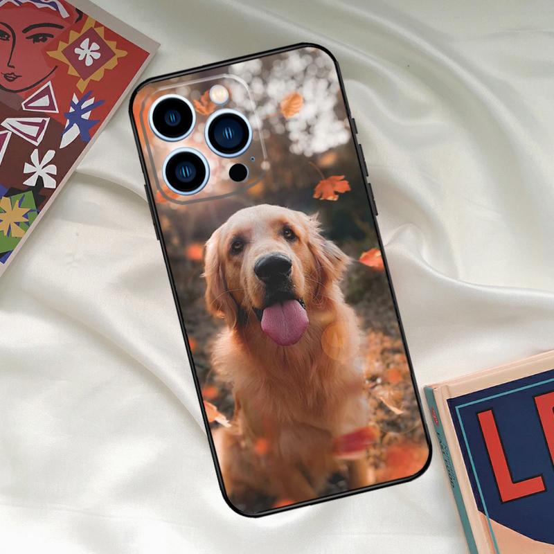 Golden Retriever Friend Phone Case For iPhone 16 15 14 13 12 11 17 Pro Max 15 16 Plus 12 Mini 16e 17 Air Funda Cover