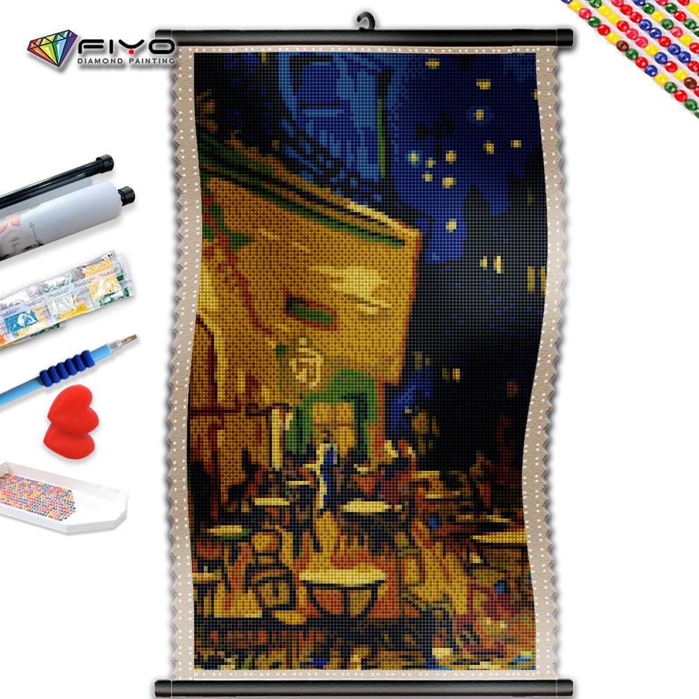 

5D DIY Рамка Алмазная вышивка Позолота Магазин Картина Пейзаж Полная квадратная мозаика Картина со стразами Искусство украшения дома