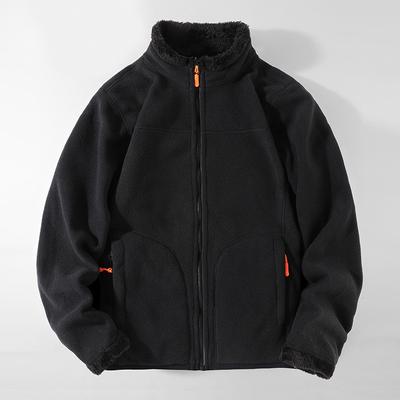 Double-sided Coral Velvet Double-sided Polar Fleece Jacket Autumn and Winter Outdoor Warm Thickened Cardigan Couple Sweatshirt