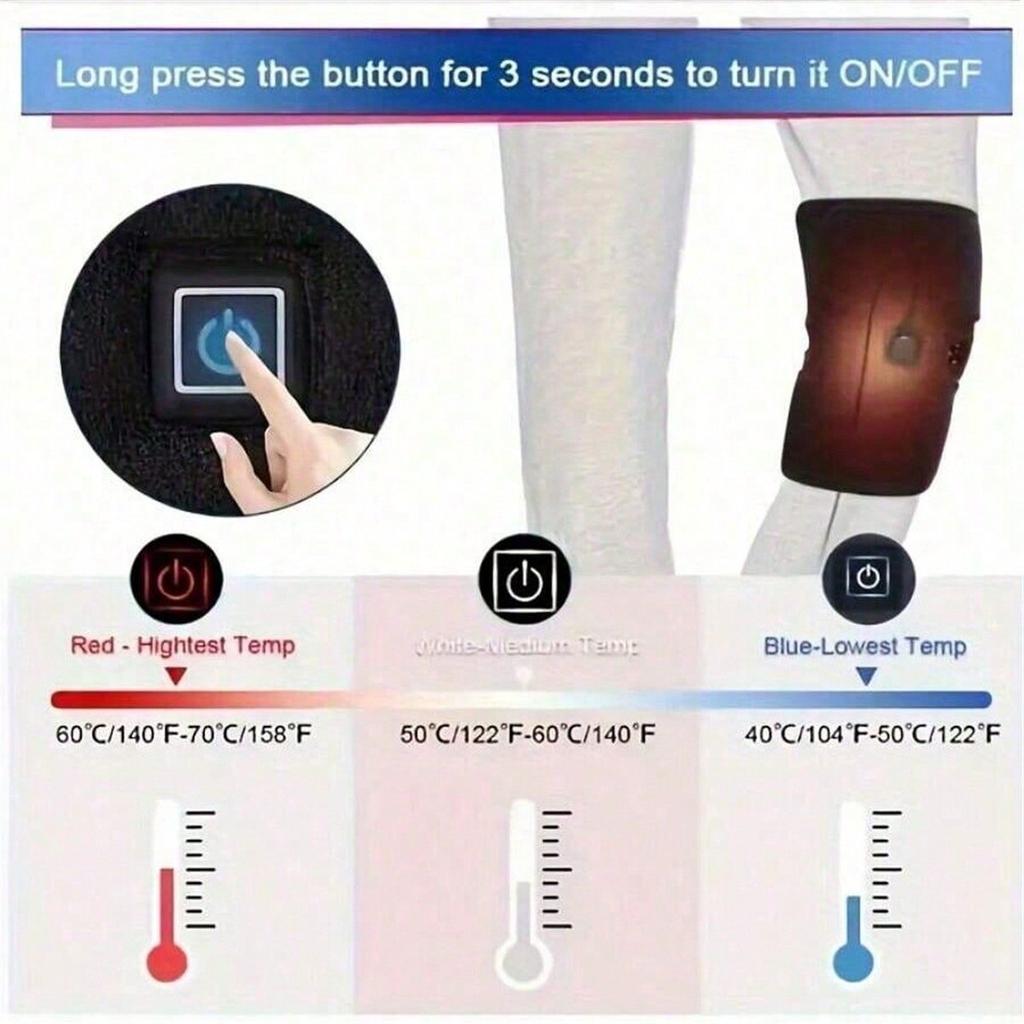 Electric Heating Kneepad Hot Compress Moxibustion Self-Heating Kneelet Warm Protective Gear For Elderly Knee