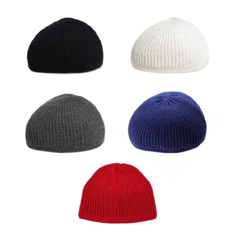 Classical Muslims Men's Prayer Hat Acrylic Kufi Caps with Detailed Classical for Religious Ceremonies