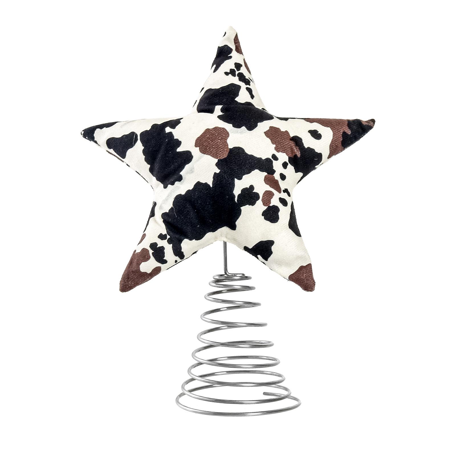 

Christmas Atmosphere Decoration Props Christmas Tree Top Five-pointed Star Spring Tree Top Star Ornaments Christmas Tree Dress Up One Size